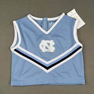 North Carolina Tar Heels Shirt Girls XS Blue NCAA cheerleader Little King Cheer